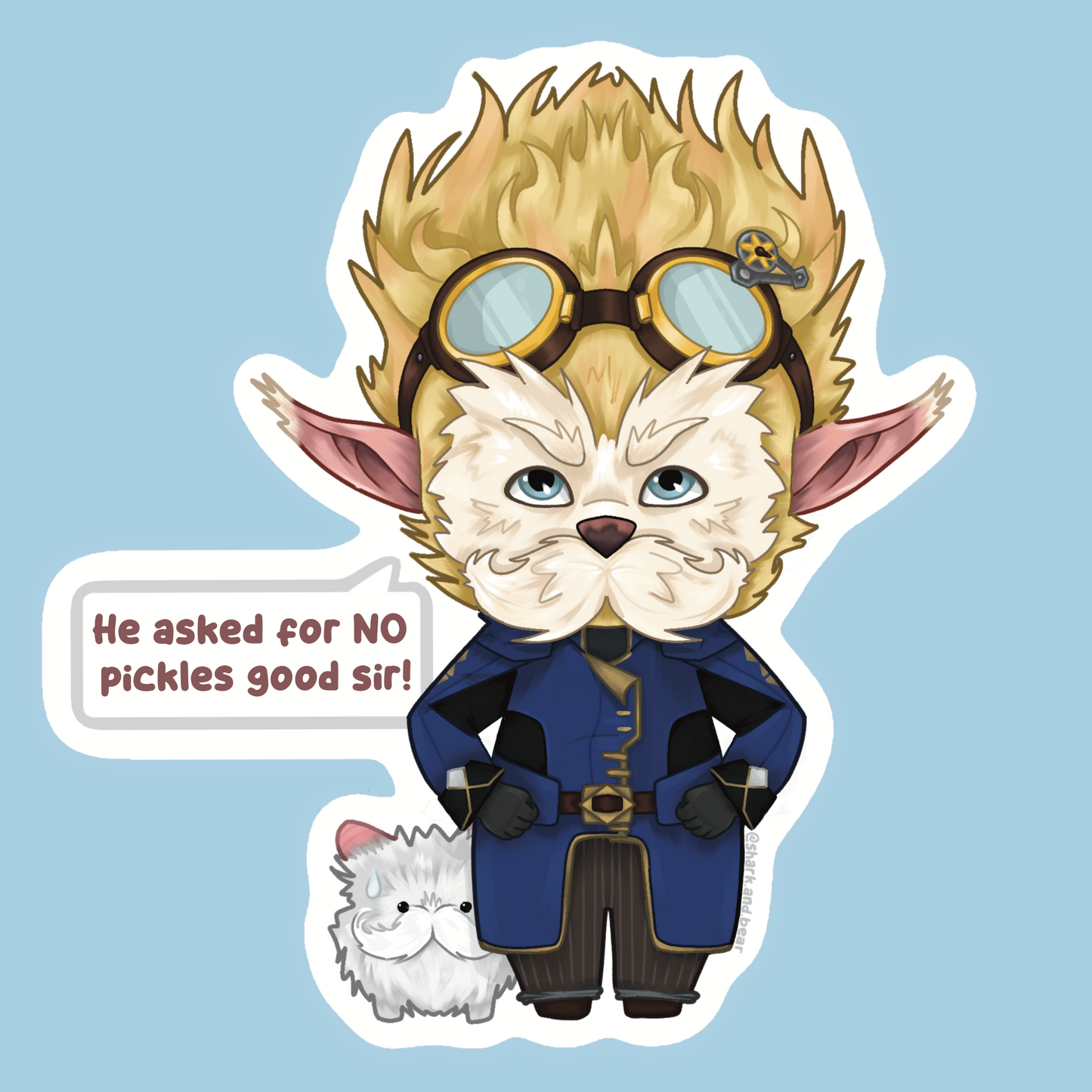 He asked for no pickles, Heimerdinger ˗ˋˏ ♡ ˎˊ˗ Sticker