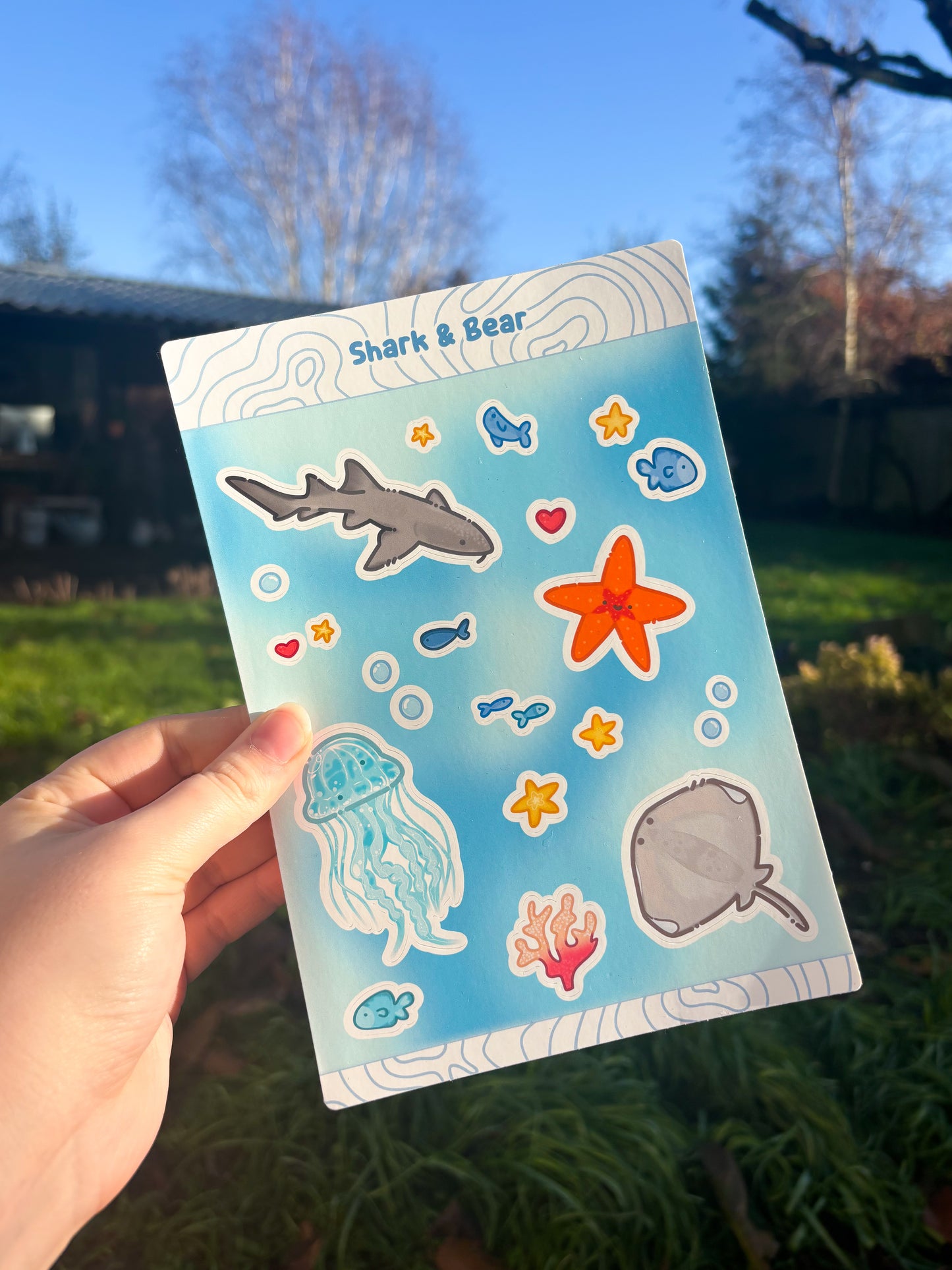 Ocean Theme ˗ˋˏ ♡ ˎˊ˗ Sticker Sheet
