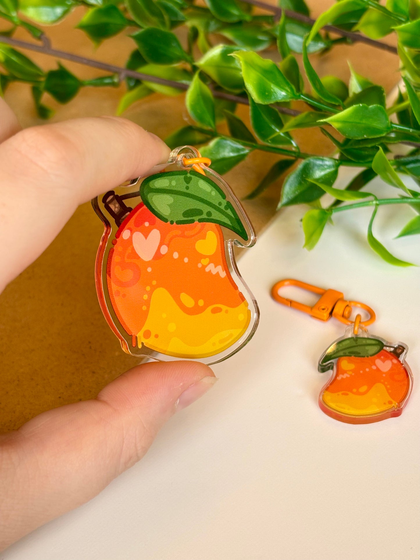 Mango ˗ˋˏ ♡ ˎˊ˗ Acrylic Keychain