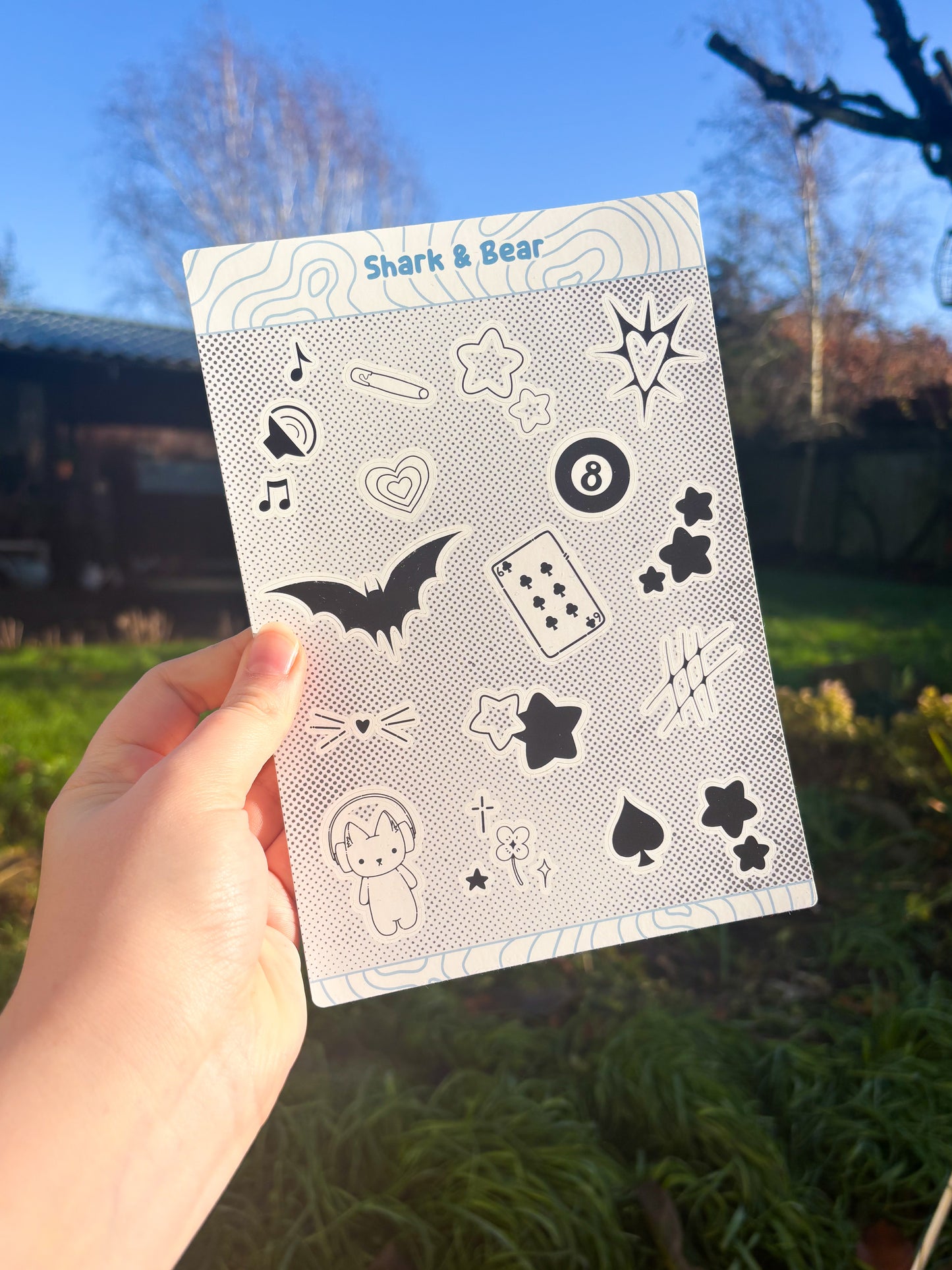 B&W ˗ˋˏ ♡ ˎˊ˗ Sticker Sheet