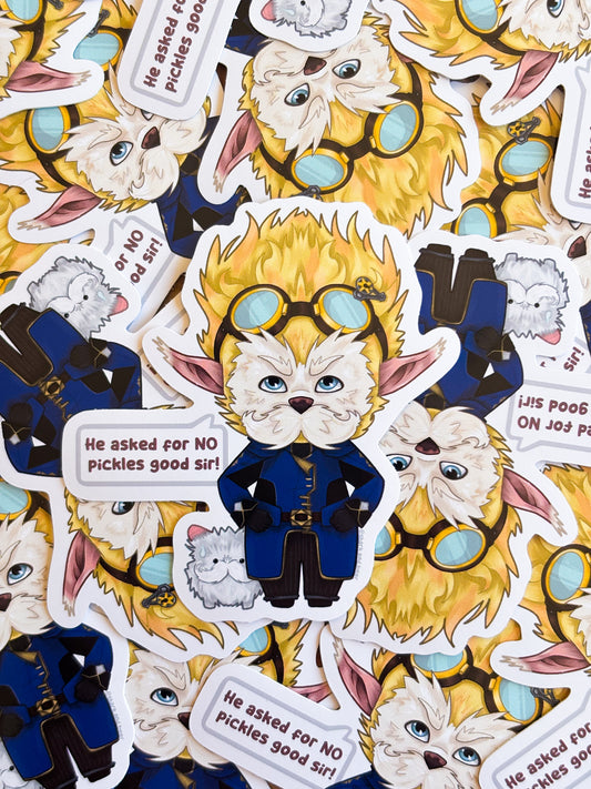 He asked for no pickles, Heimerdinger ˗ˋˏ ♡ ˎˊ˗  Sticker