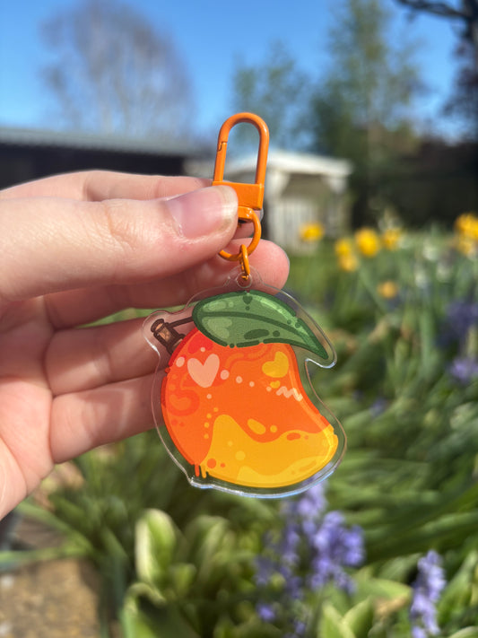Mango  ˗ˋˏ ♡ ˎˊ˗  Acrylic Keychain