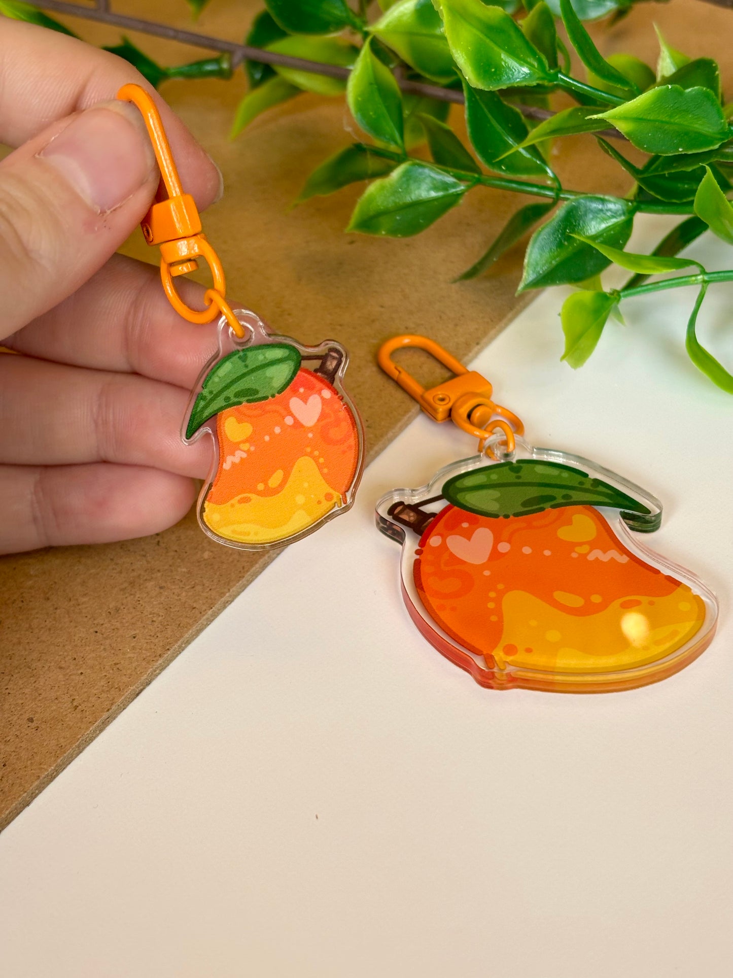 Mango  ˗ˋˏ ♡ ˎˊ˗  Acrylic Keychain